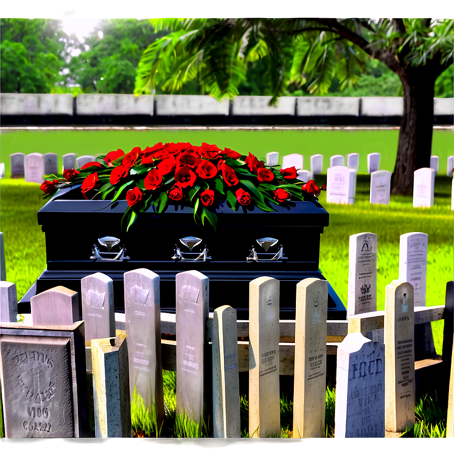 Coffin In Cemetery Png Kqg95 PNG Image