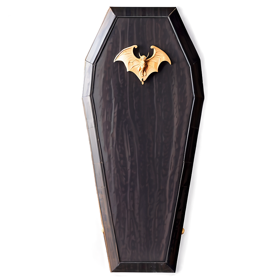 Coffin With Bat Design Png Qlw PNG Image