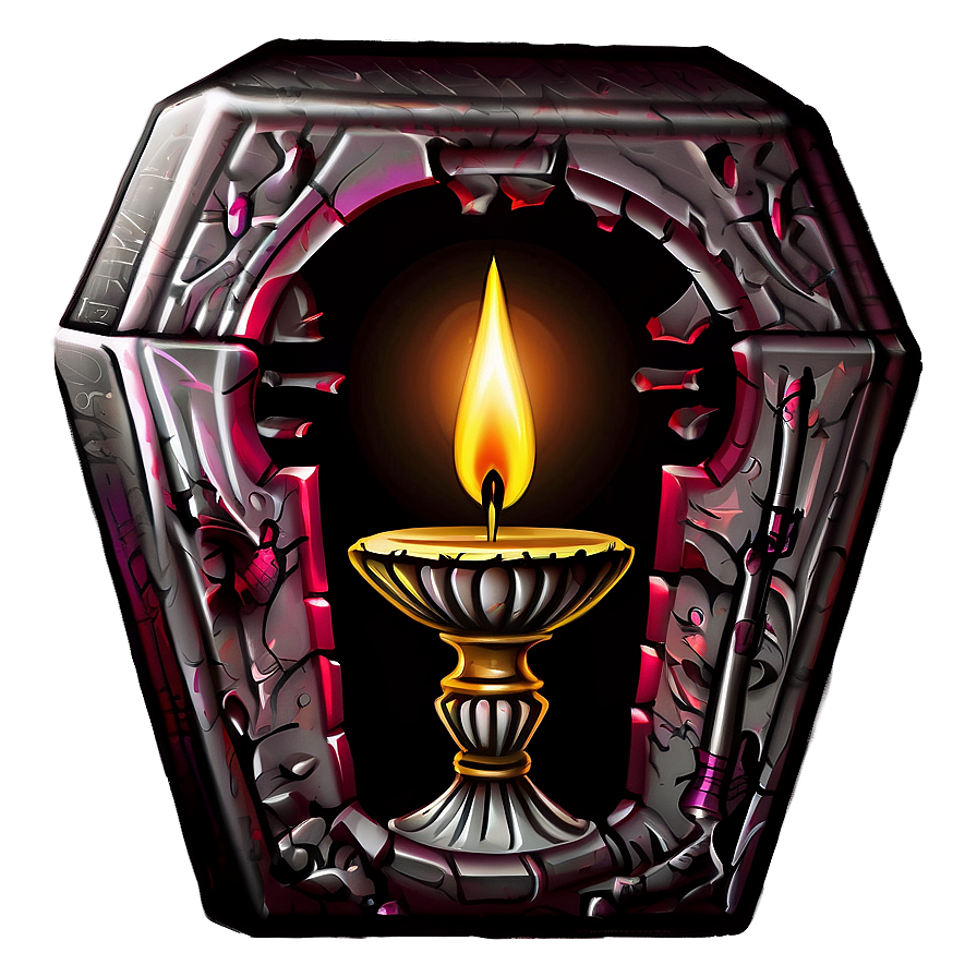 Coffin With Candle Png 13 PNG Image