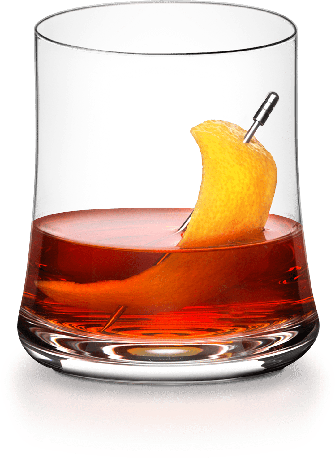 Cognac Glass With Orange Twist PNG Image