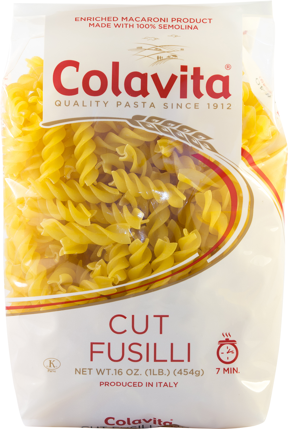 Colavita Cut Fusilli Pasta Package PNG Image