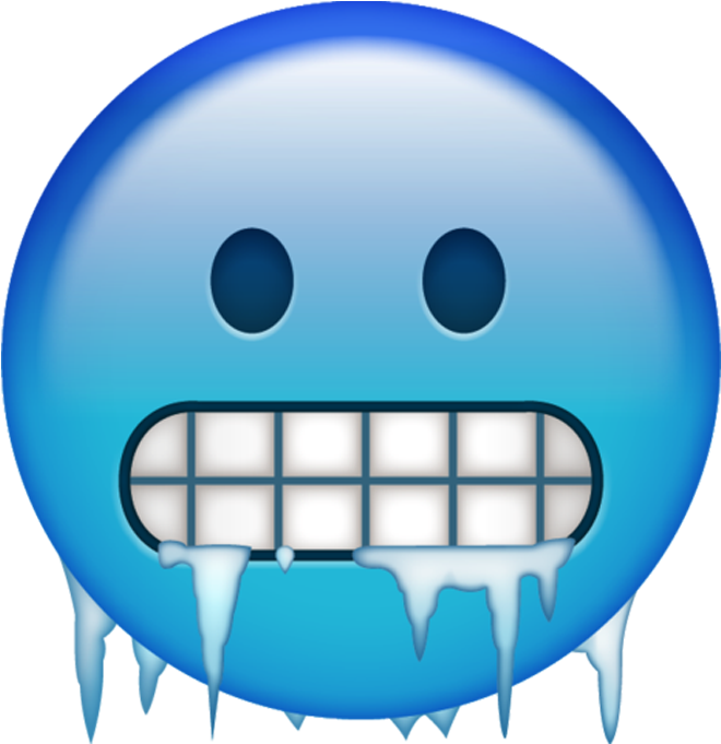 Cold Face Emoji Graphic PNG Image