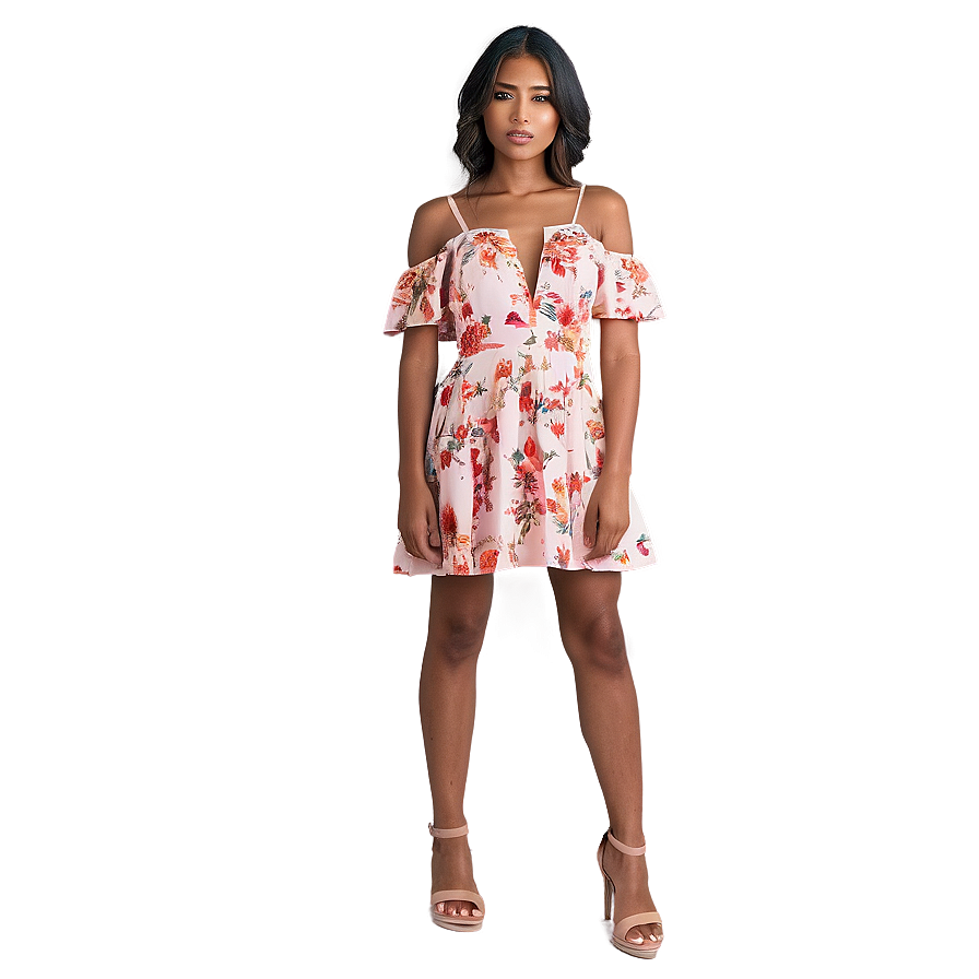 Cold Shoulder Dress Png Bln PNG Image