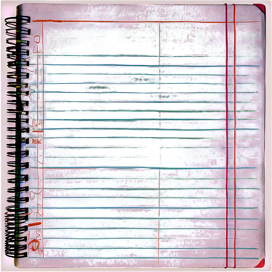 College Ruled Notebook Paper Png Mym PNG Image