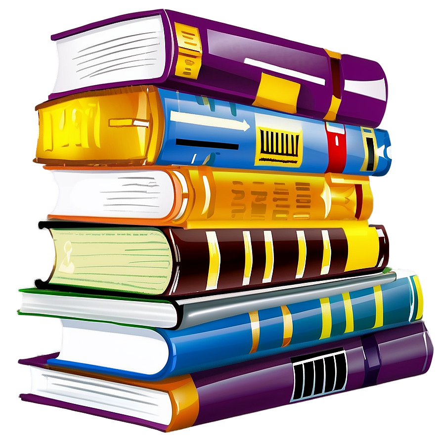 College Textbook Stack Png 96 PNG Image