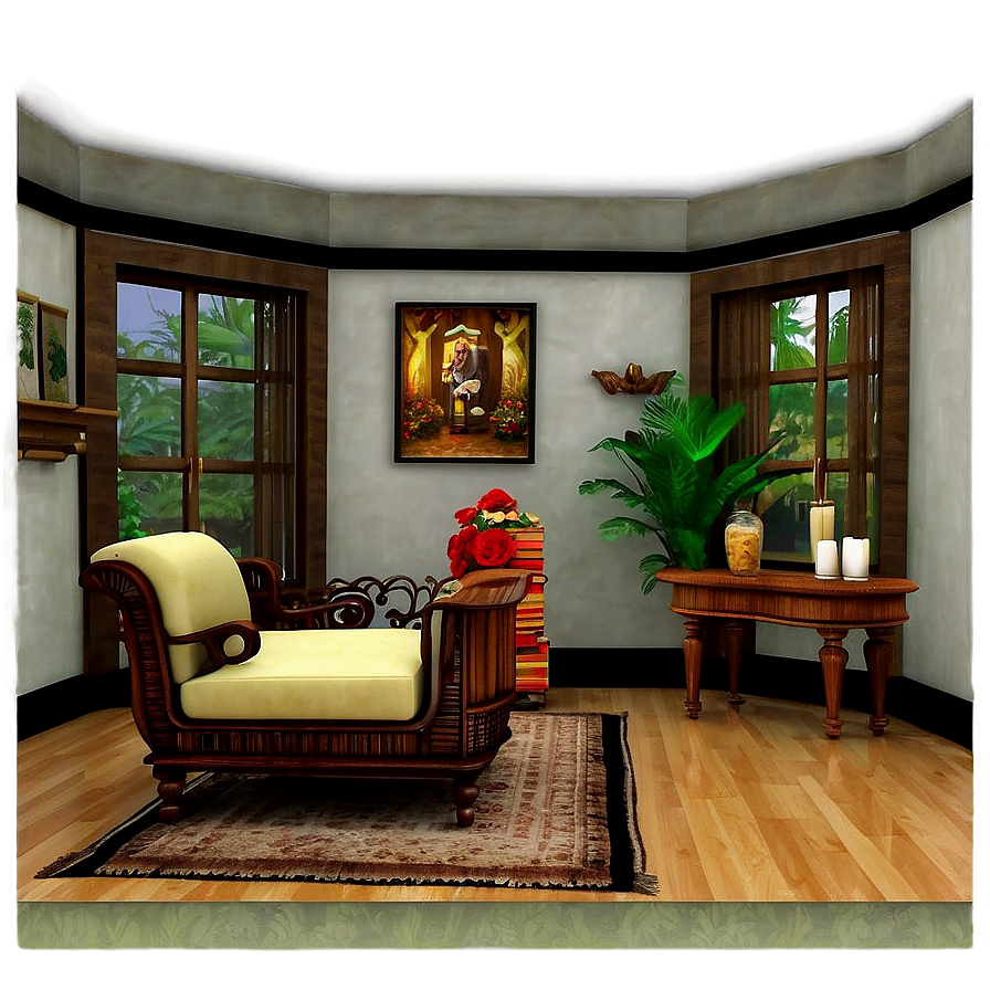 Colonial Living Room Tradition Png Mbb PNG Image