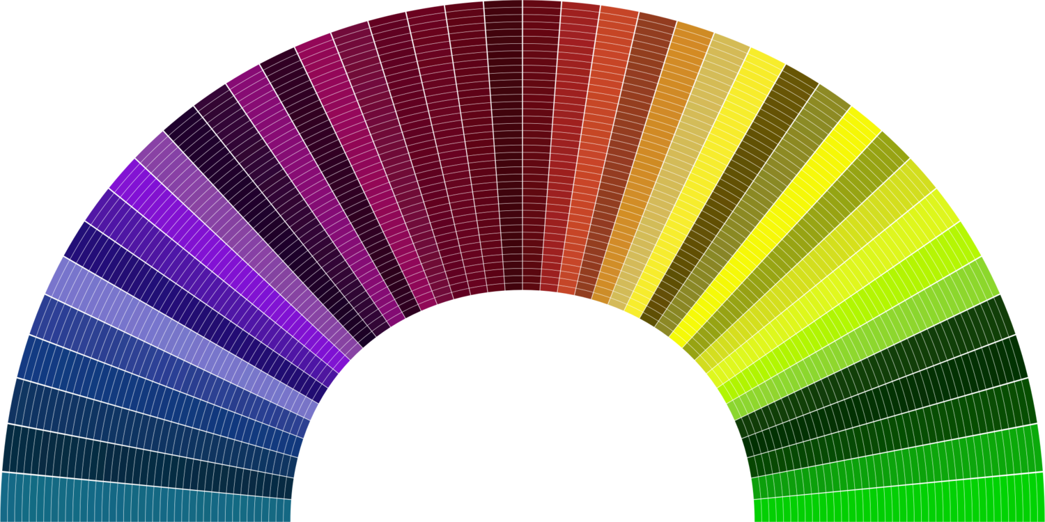 Color Spectrum Fan Graphic PNG Image