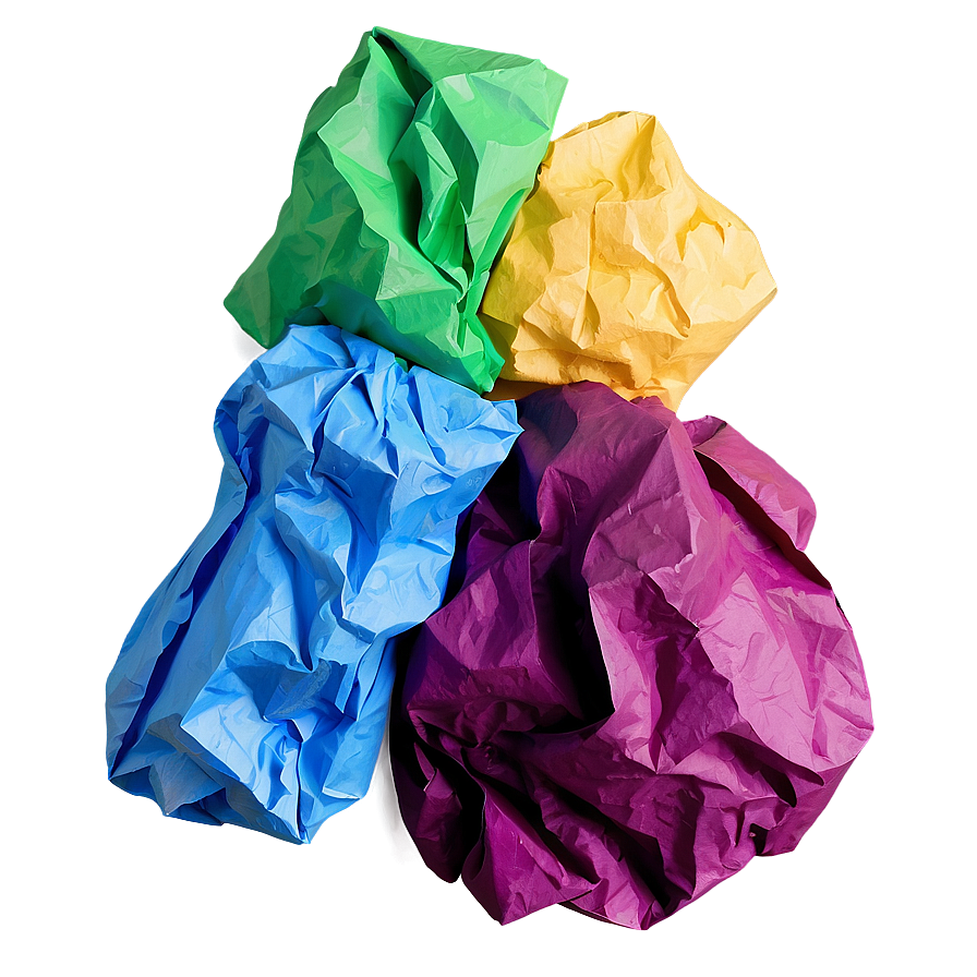 Colored Crumpled Paper Png Ocy PNG Image