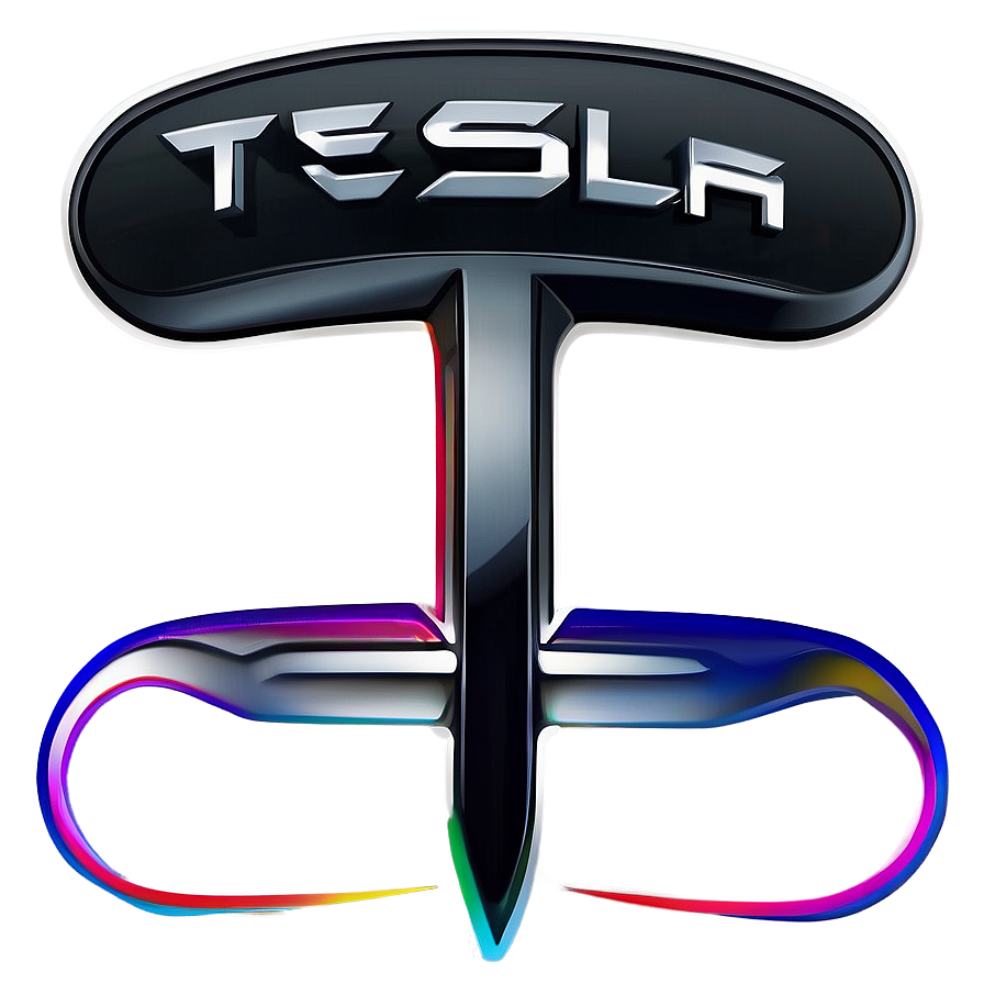 Colored Tesla Logo Png Tbo PNG Image