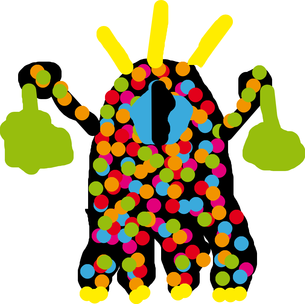 Colorful_ Abstract_ Alien_ Giving_ Thumbs_ Up PNG Image