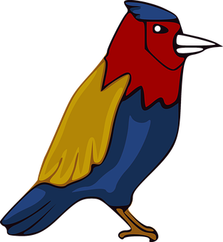 Colorful Abstract Bird Illustration PNG Image