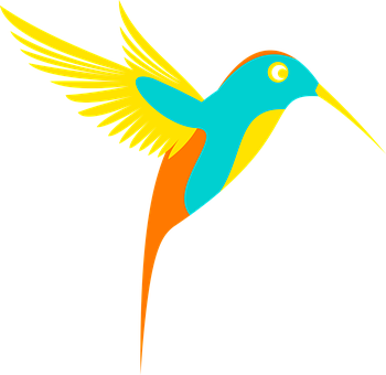 Colorful Abstract Bird Illustration PNG Image