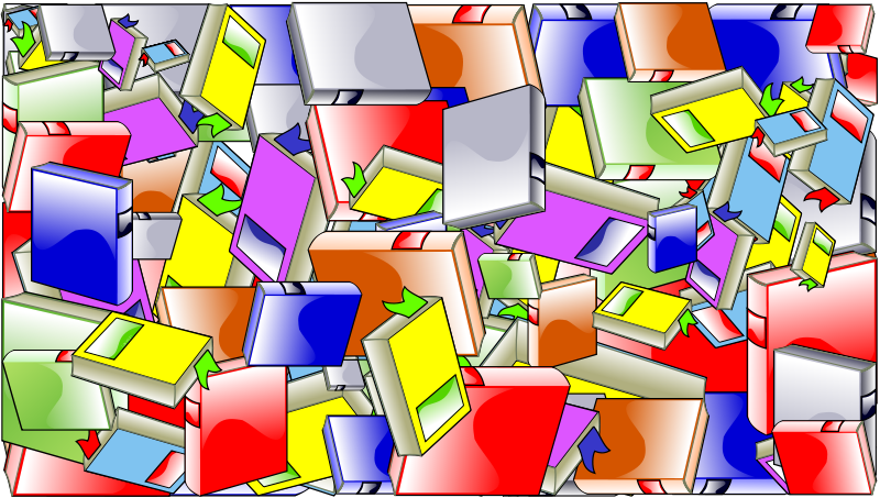 Colorful Abstract Books Pattern PNG Image