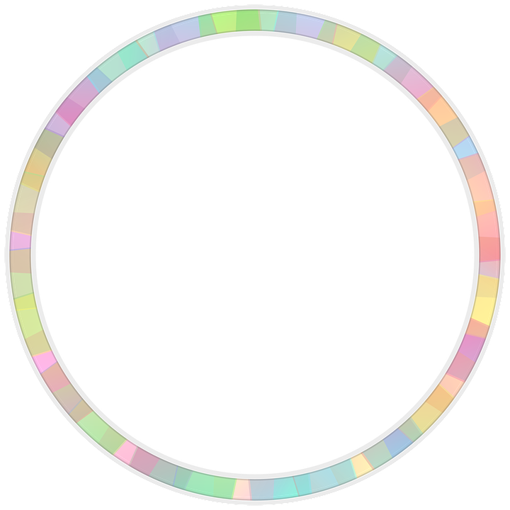 Colorful Abstract Circle Border PNG Image