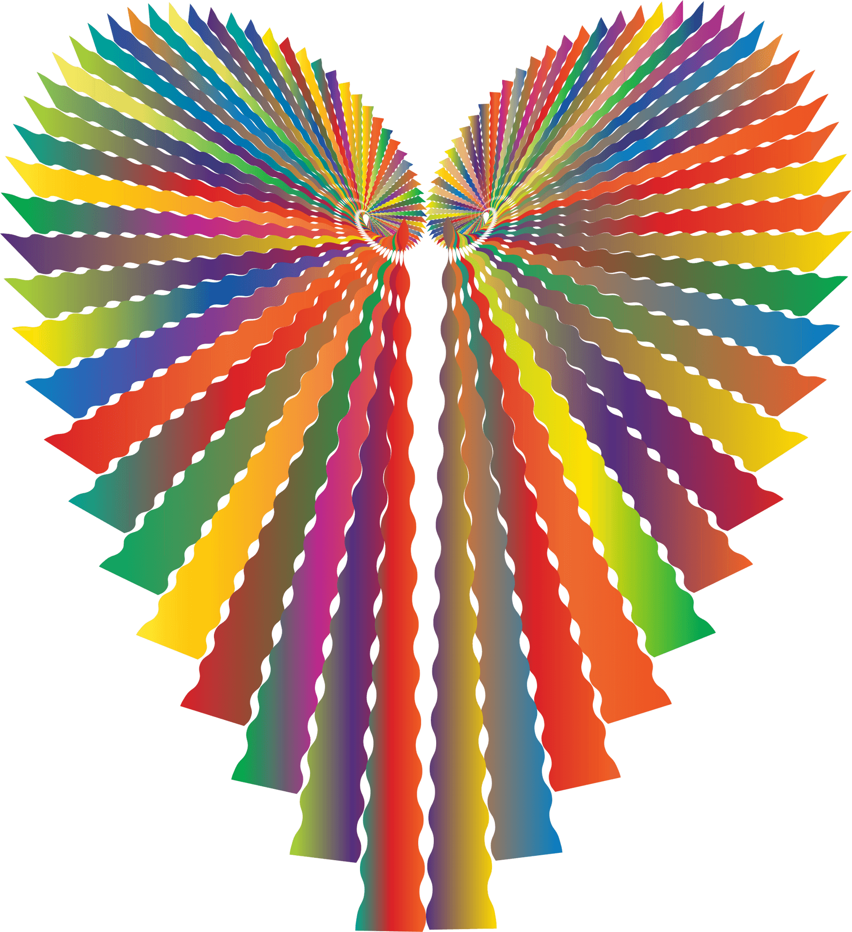 Colorful_ Abstract_ Radiating_ Ribbons PNG Image