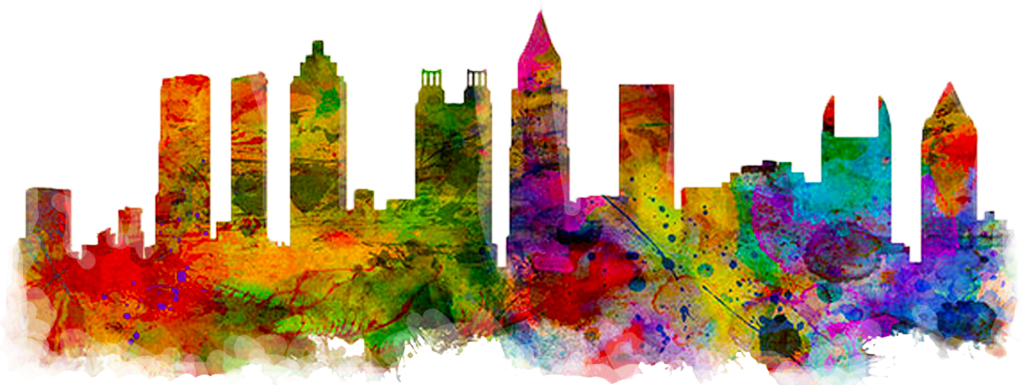 Colorful_ Abstract_ Skyline PNG Image