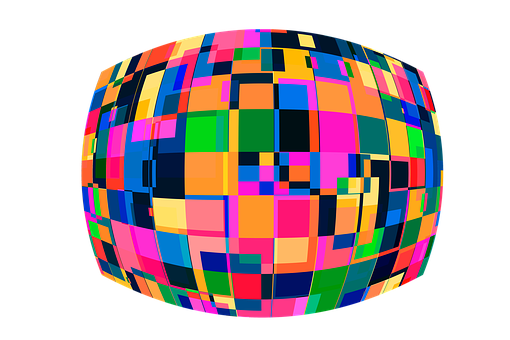 Colorful Abstract Sphere PNG Image