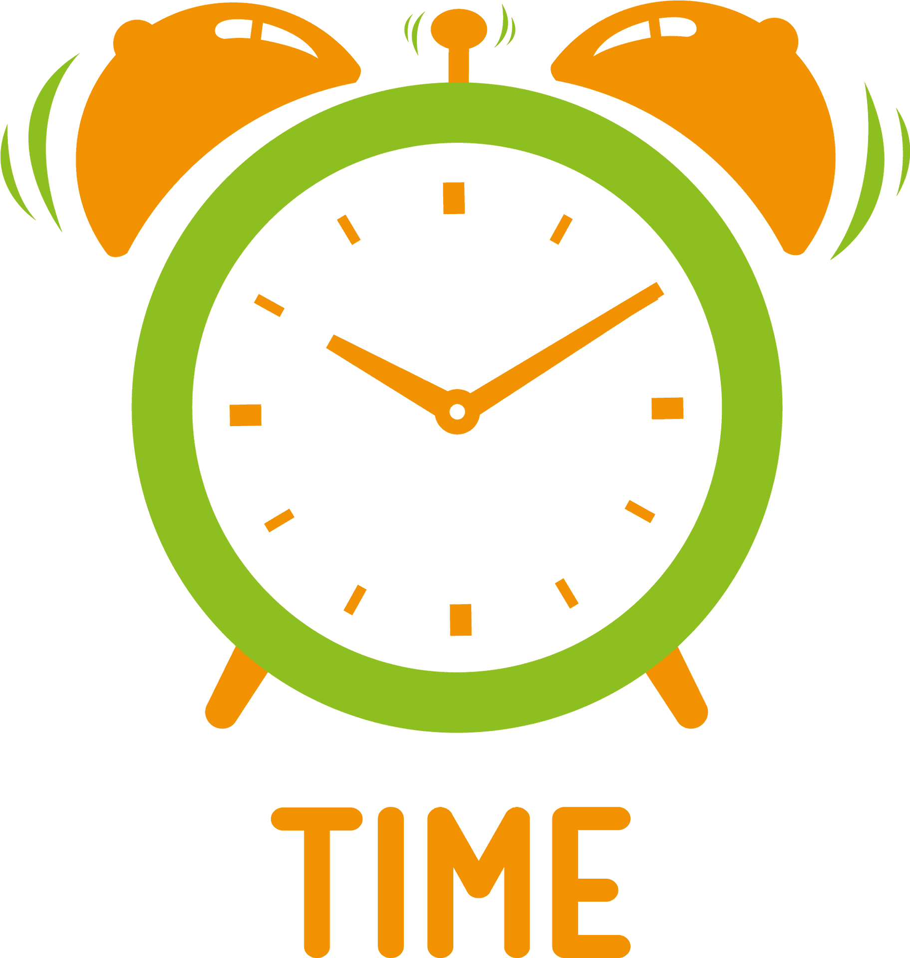 Colorful Alarm Clock Clipart PNG Image