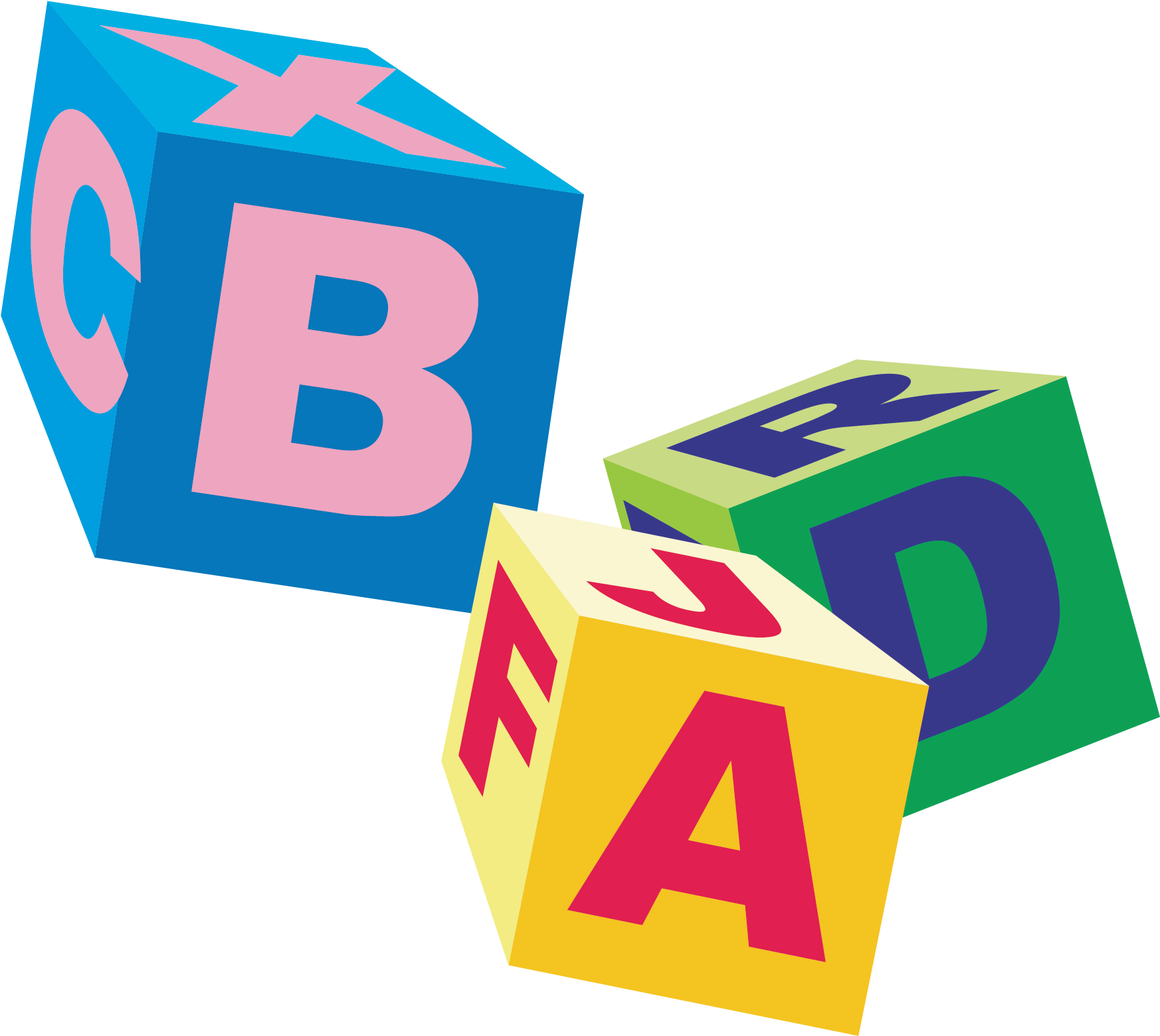 Colorful Alphabet Blocks PNG Image