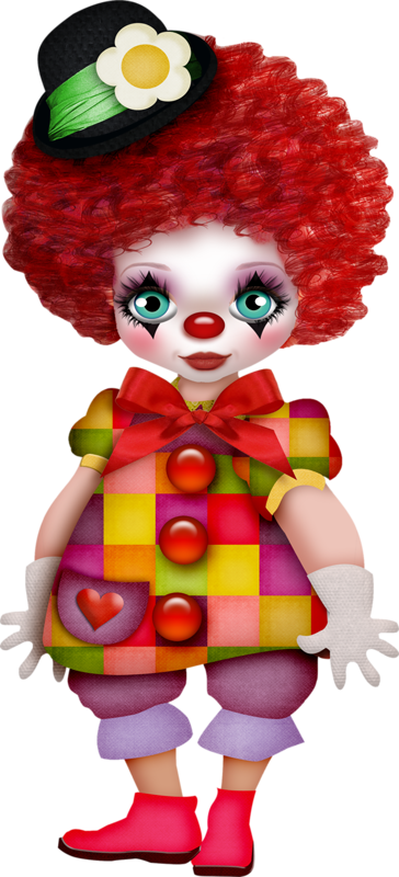 Colorful Animated Clown PNG Image