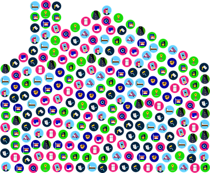 Colorful App Icons Pattern PNG Image