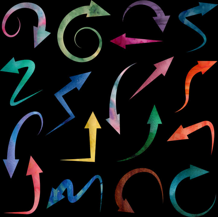 Colorful Arrows Pattern PNG Image