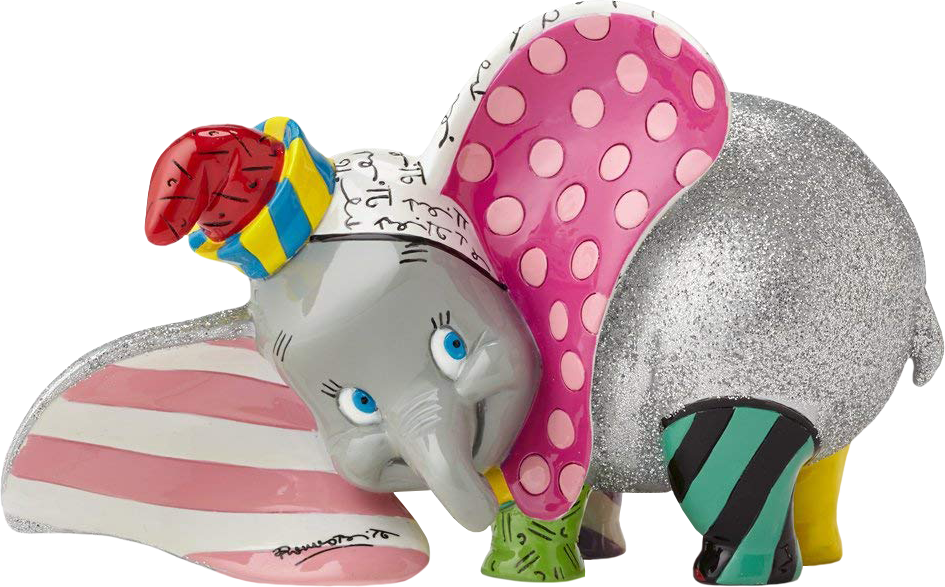 Colorful Artistic Dumbo Figurine PNG Image