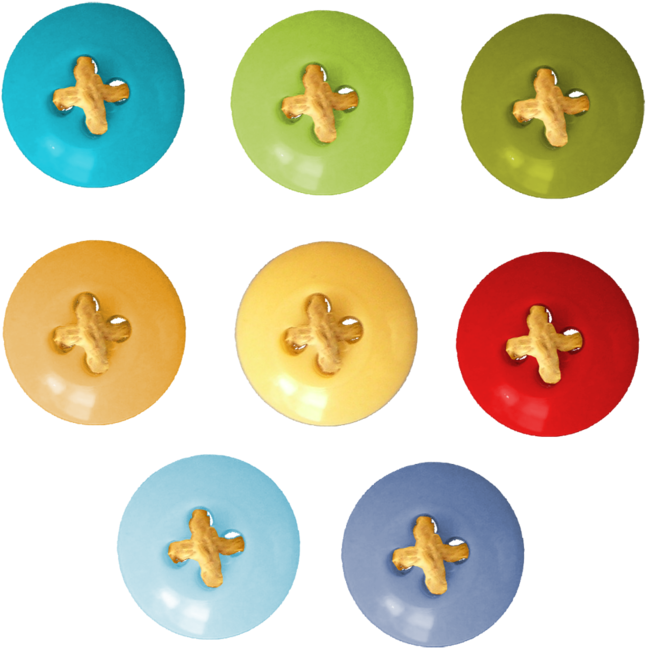 Colorful Assorted Buttons PNG Image