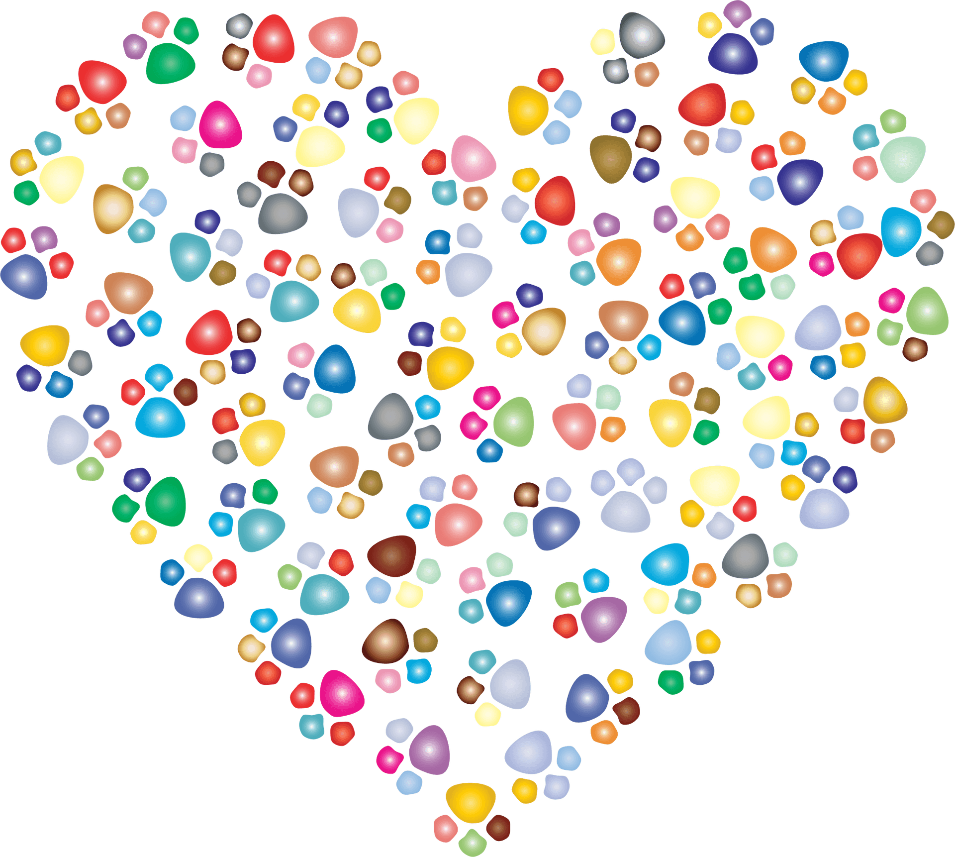 Colorful Balloons Heart Formation PNG Image