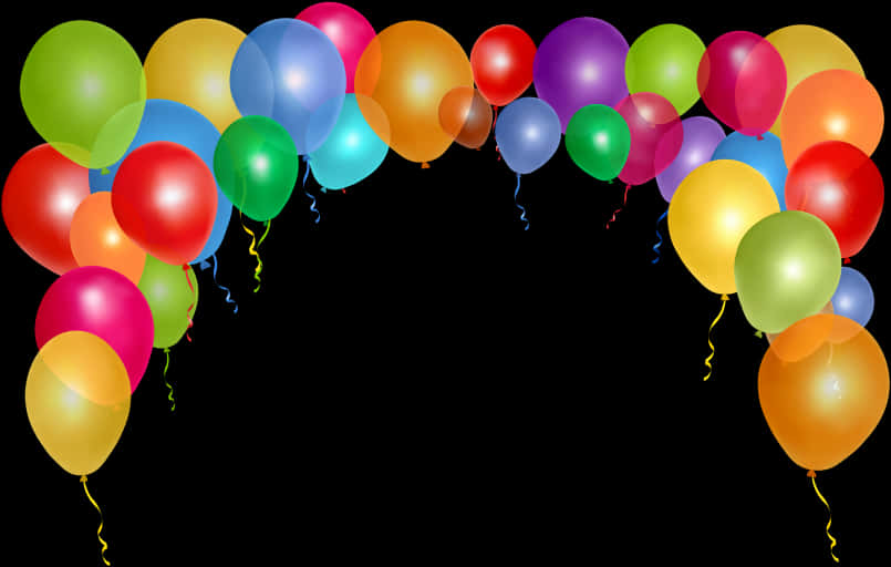 Colorful Balloons Transparent Background PNG Image