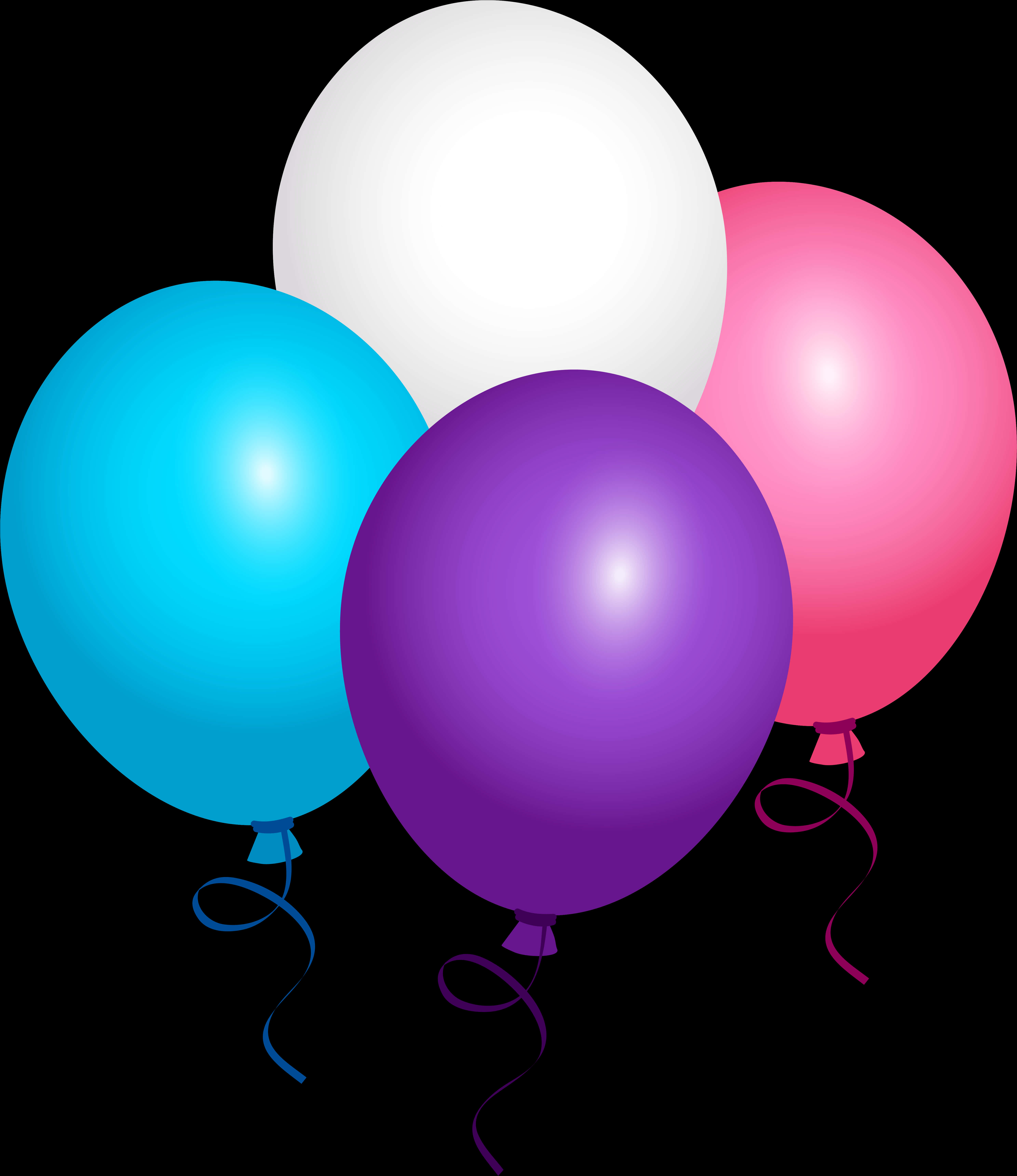 Colorful Balloons Transparent Background PNG Image