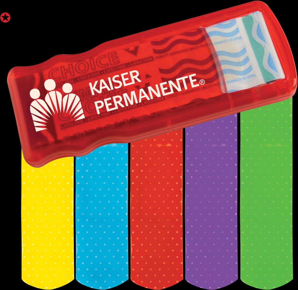 Colorful Bandagesin Dispenser Pack PNG Image