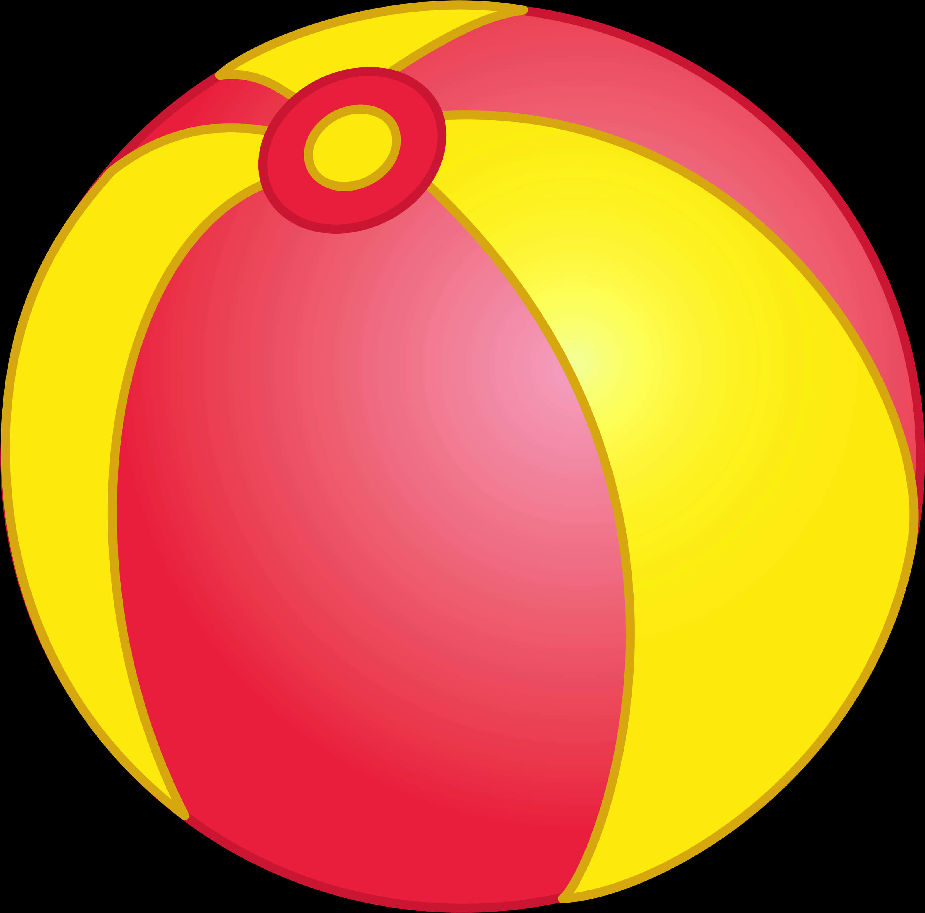 Colorful Beach Ball Illustration PNG Image