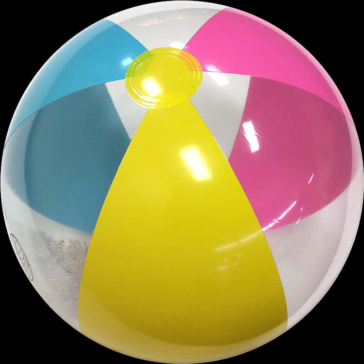 Colorful Beach Ball Isolated PNG Image