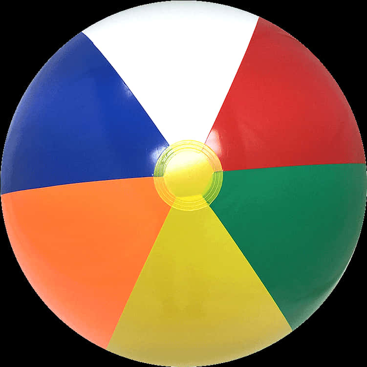 Colorful Beach Ball Isolated PNG Image