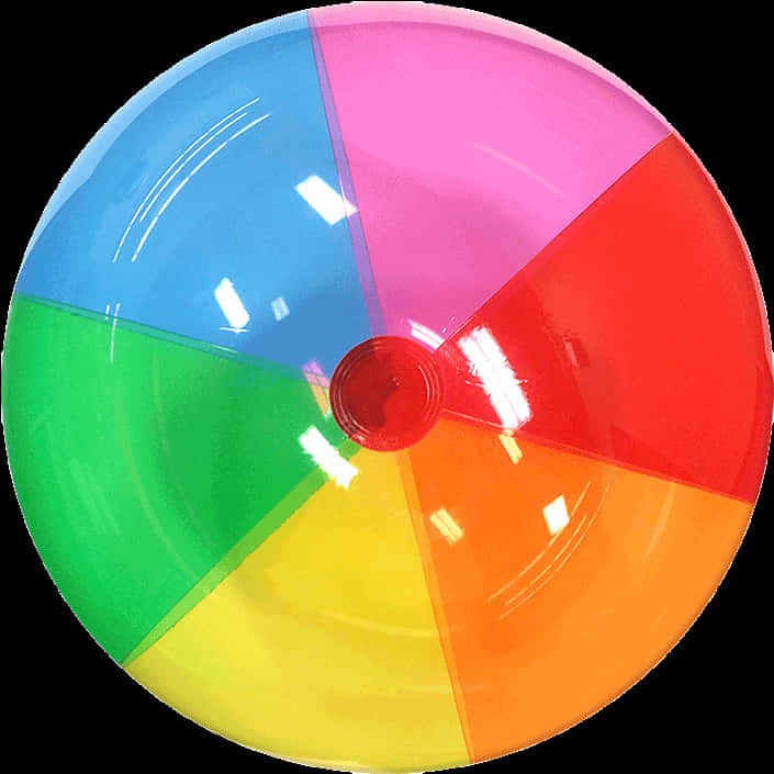 Colorful Beach Ball Isolated PNG Image