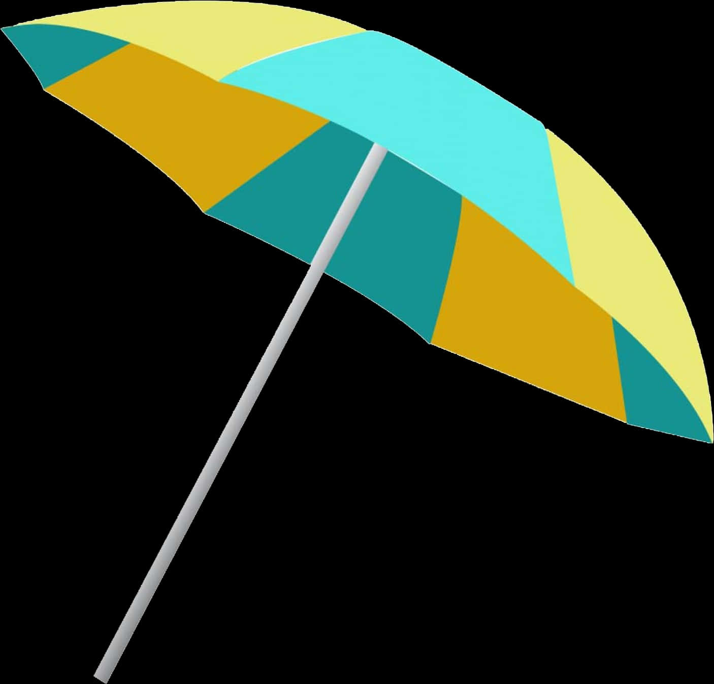 Colorful Beach Umbrella Graphic PNG Image