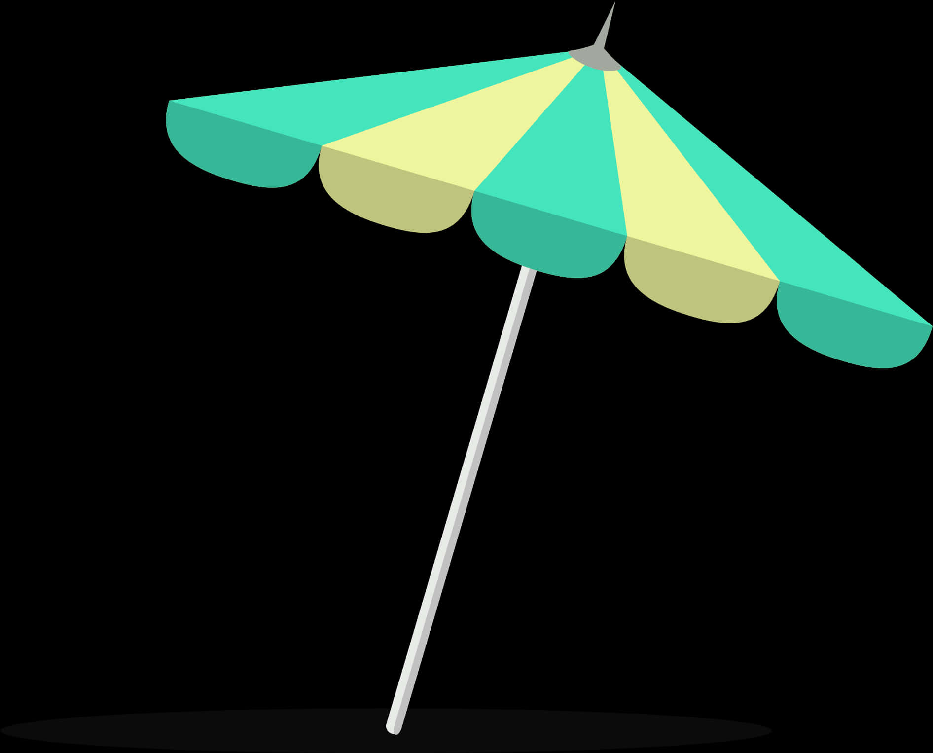 Colorful Beach Umbrella Vector PNG Image