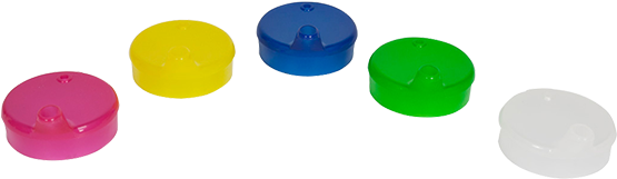 Colorful Beaker Lids Array PNG Image