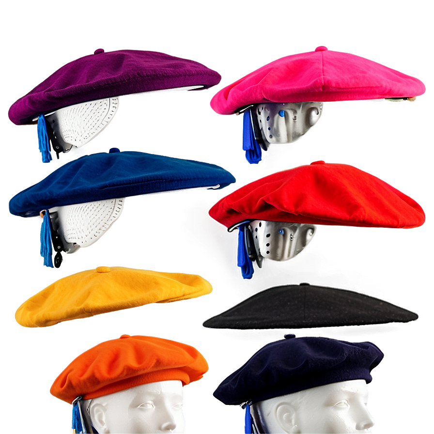 Colorful Beret Collection Png 06122024 PNG Image