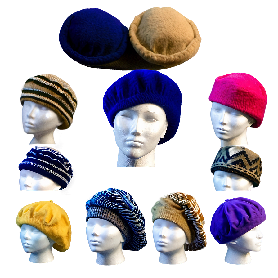 Colorful Beret Collection Png 06122024 PNG Image