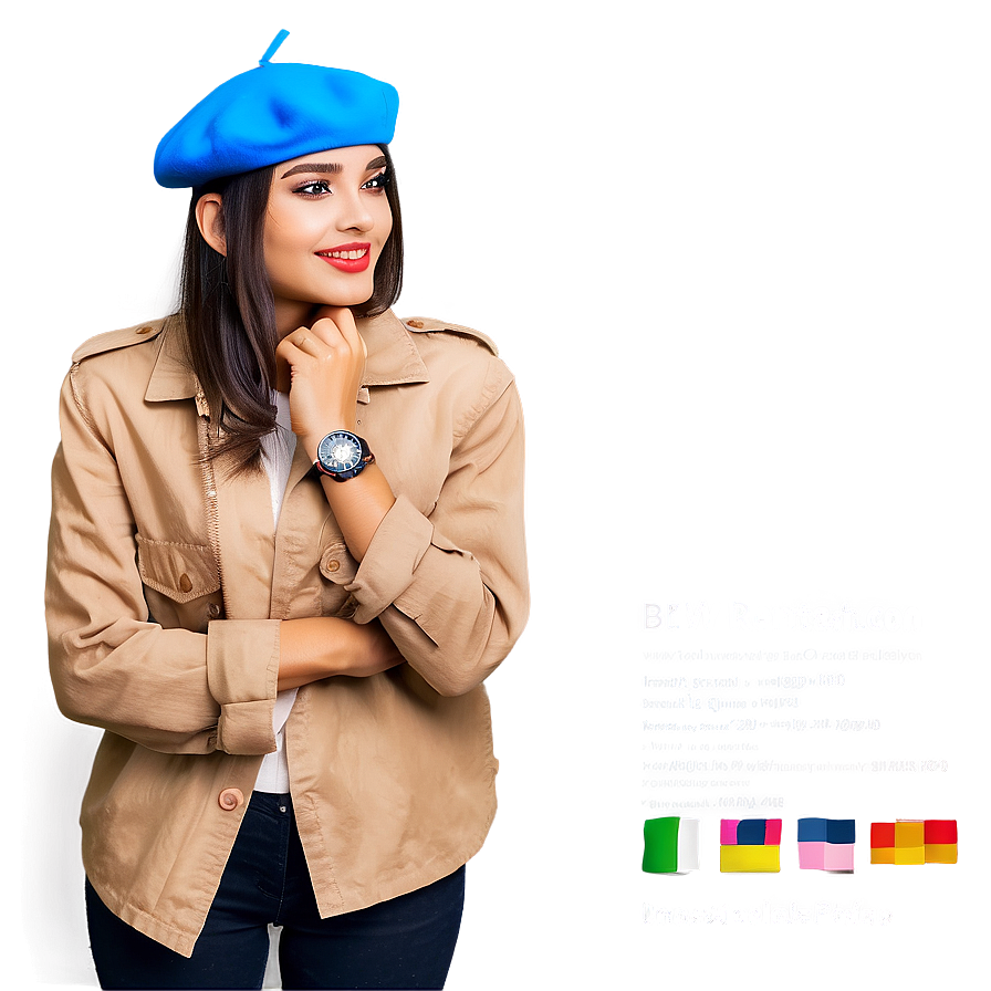 Colorful Beret Collection Png Emc58 PNG Image