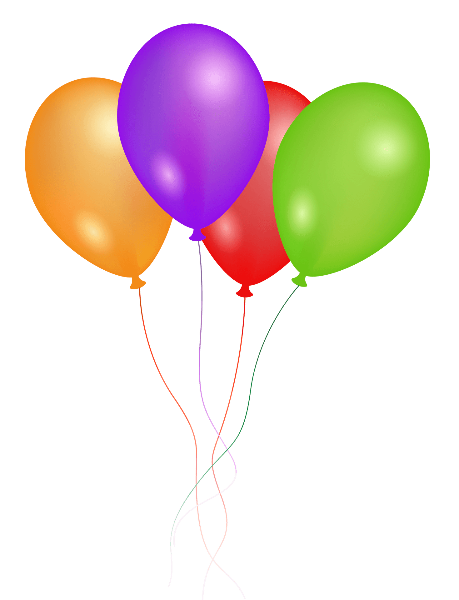 Colorful Birthday Balloons PNG Image