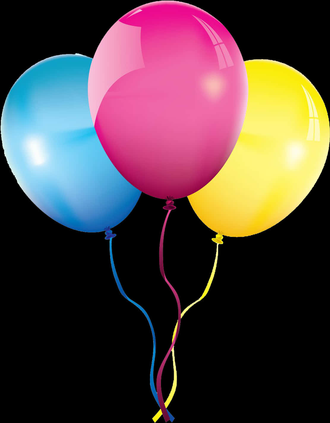 Colorful Birthday Balloons PNG Image