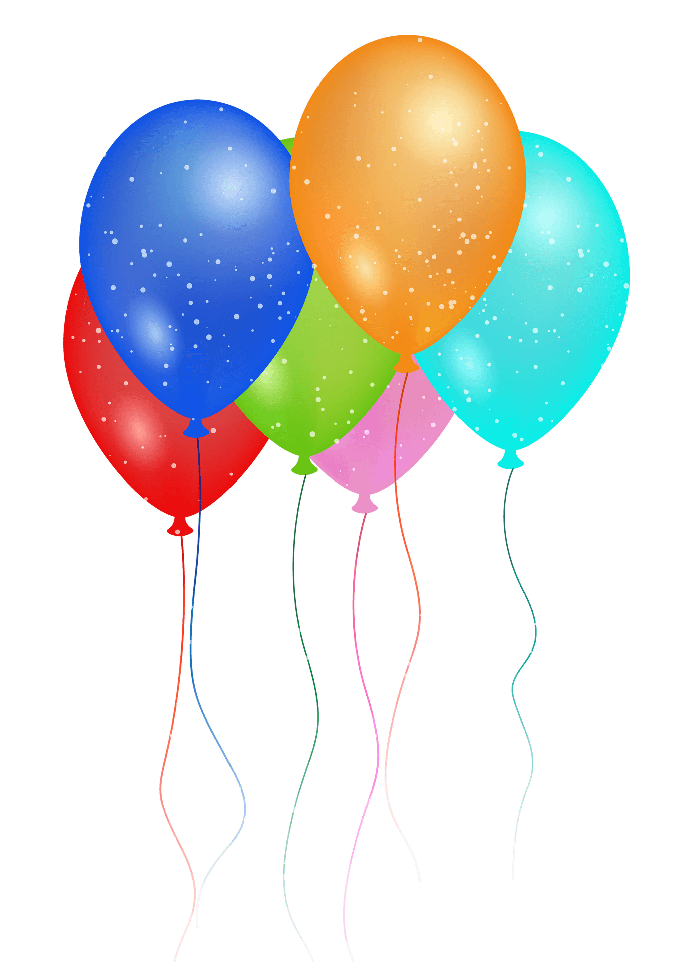 Colorful Birthday Balloons Cluster.png PNG Image