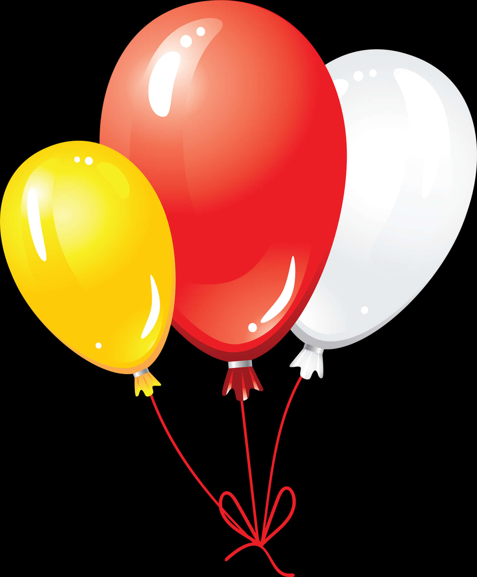 Colorful Birthday Balloons Graphic PNG Image