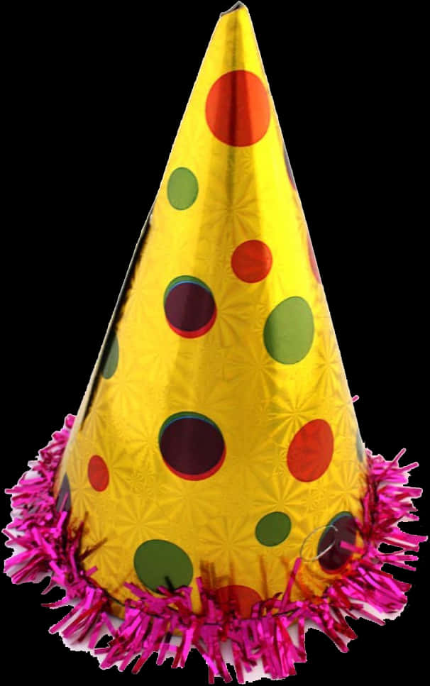 Colorful Birthday Party Hat PNG Image