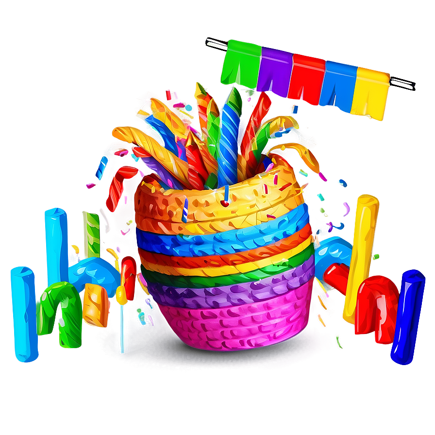 Colorful Birthday Pinata Png Iqb10 PNG Image