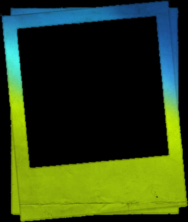 Colorful Blank Polaroid Frame PNG Image