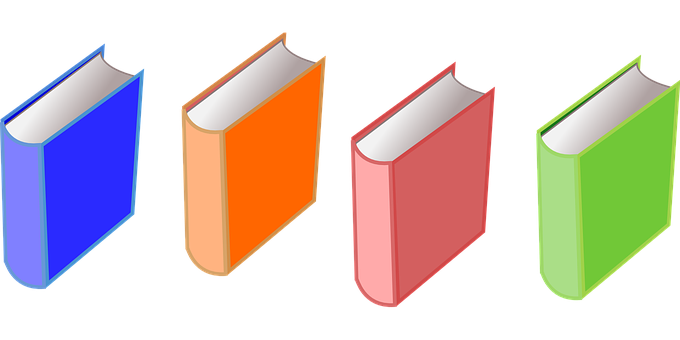 Colorful Books Vector Illustration PNG Image